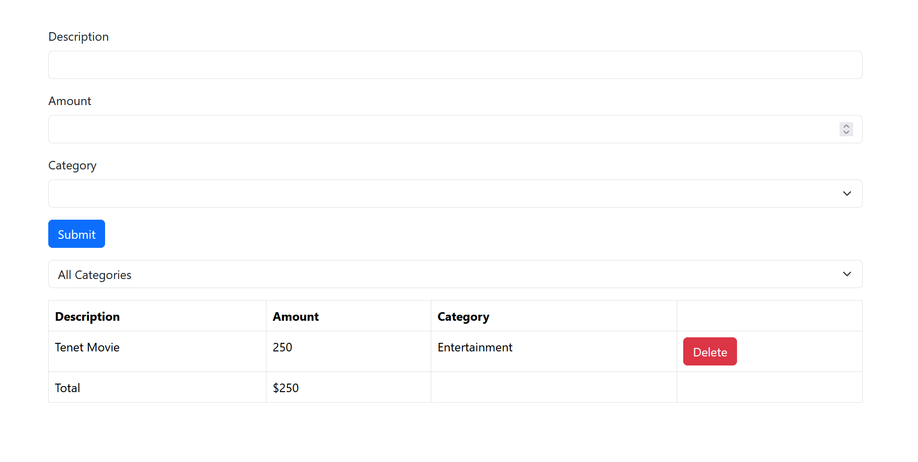 Personal Finance Tracker